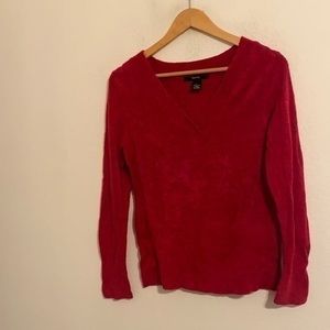 RAISEY SOLID RED SWEATER SIZE LARGE